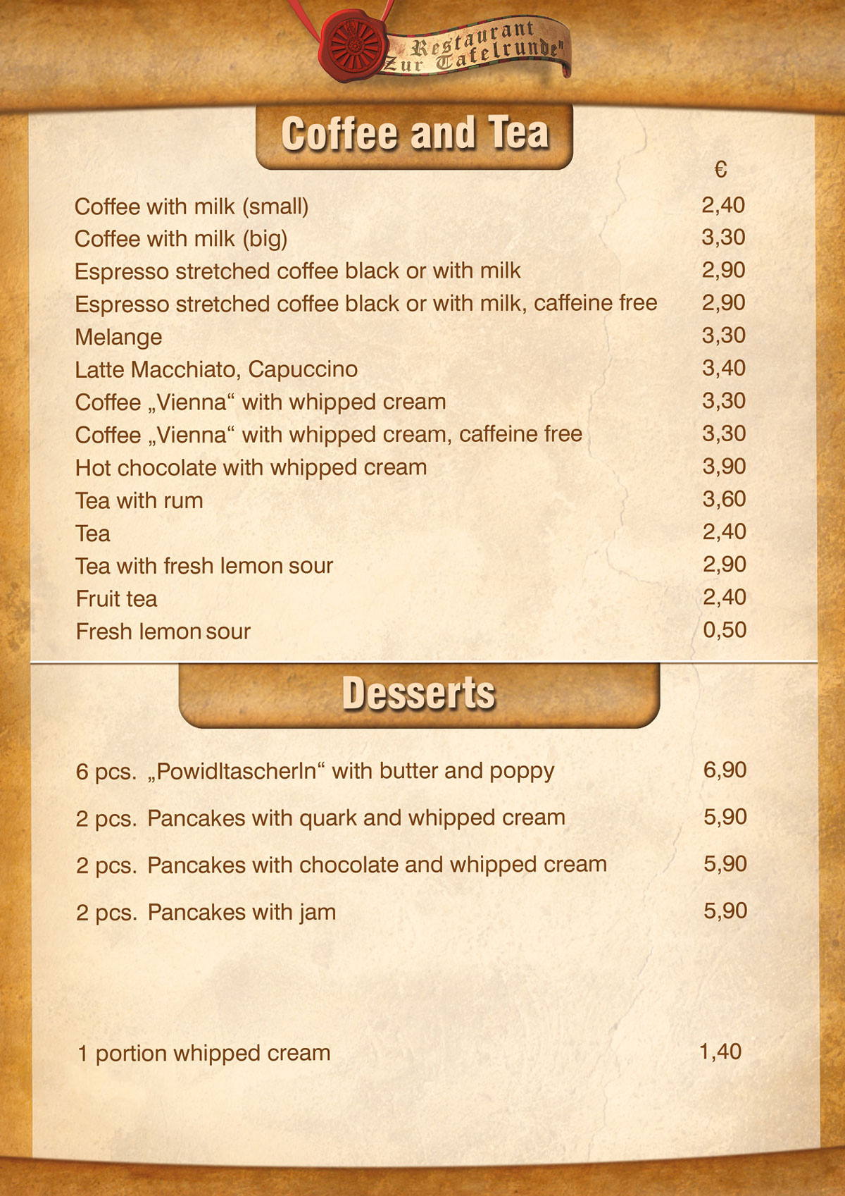 Menu of Castle restaurant – Family City (16)