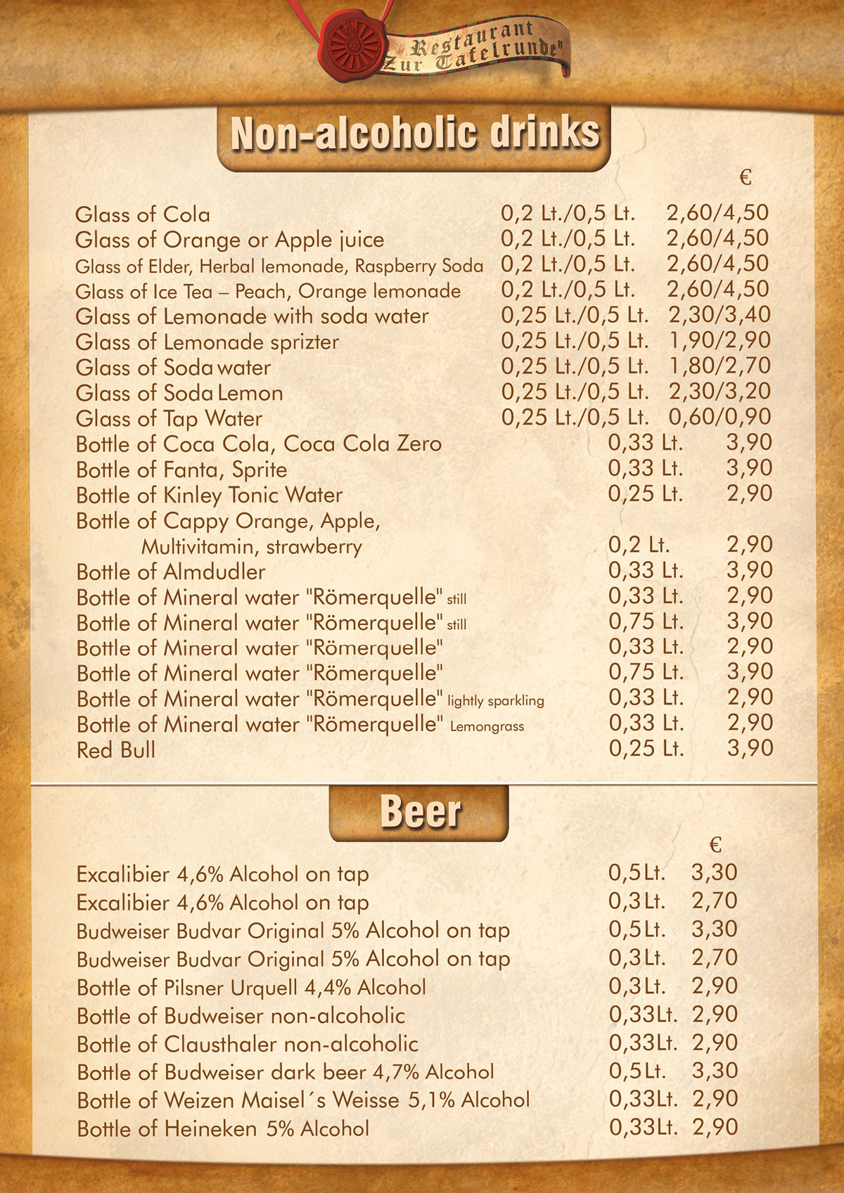 Menu of Castle restaurant – Family City (18)